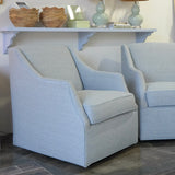 Winslow Swivel Chairs- Performance Sky- Sold as a Pair
