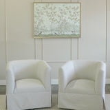 Arlington Barrel Chairs- Gingham Ecru- Sold as a Pair