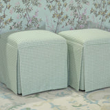Kelly Ottoman in Kelly Gingham -Sold as a pair- TMHT