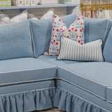 Ellie Sectional in Delft Blue Crypton Finish - TMHT