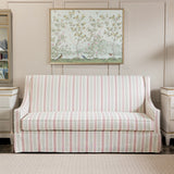 Charlotte Sofa in Anna Stripe Blush