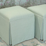 Kelly Ottoman in Kelly Gingham -Sold as a pair- TMHT