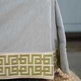 Blue Sofa with custom trim 