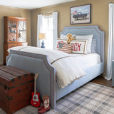 Monique Bed in Harbor Blue