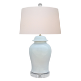 Light blue and acrylic table lamp