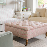 Theodore Ottoman in Poppy Paisley