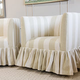 Arlington Barrel Chair in Citron Stripe