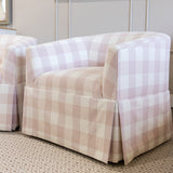 Sally Swivel Chair in Thistle Check